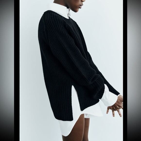 ZARA RIBBED KNIT SWEATER - SIZE XS - BRAND NEW WITH TAG - Picture 3 of 6